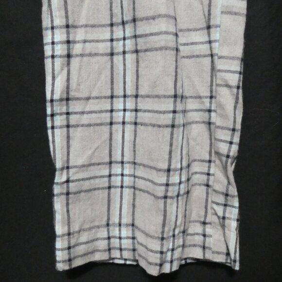 Plaid Flannel Lounge Pants | Front Button Detail | Stretchy Waistband | Unisex - Picture 7 of 15